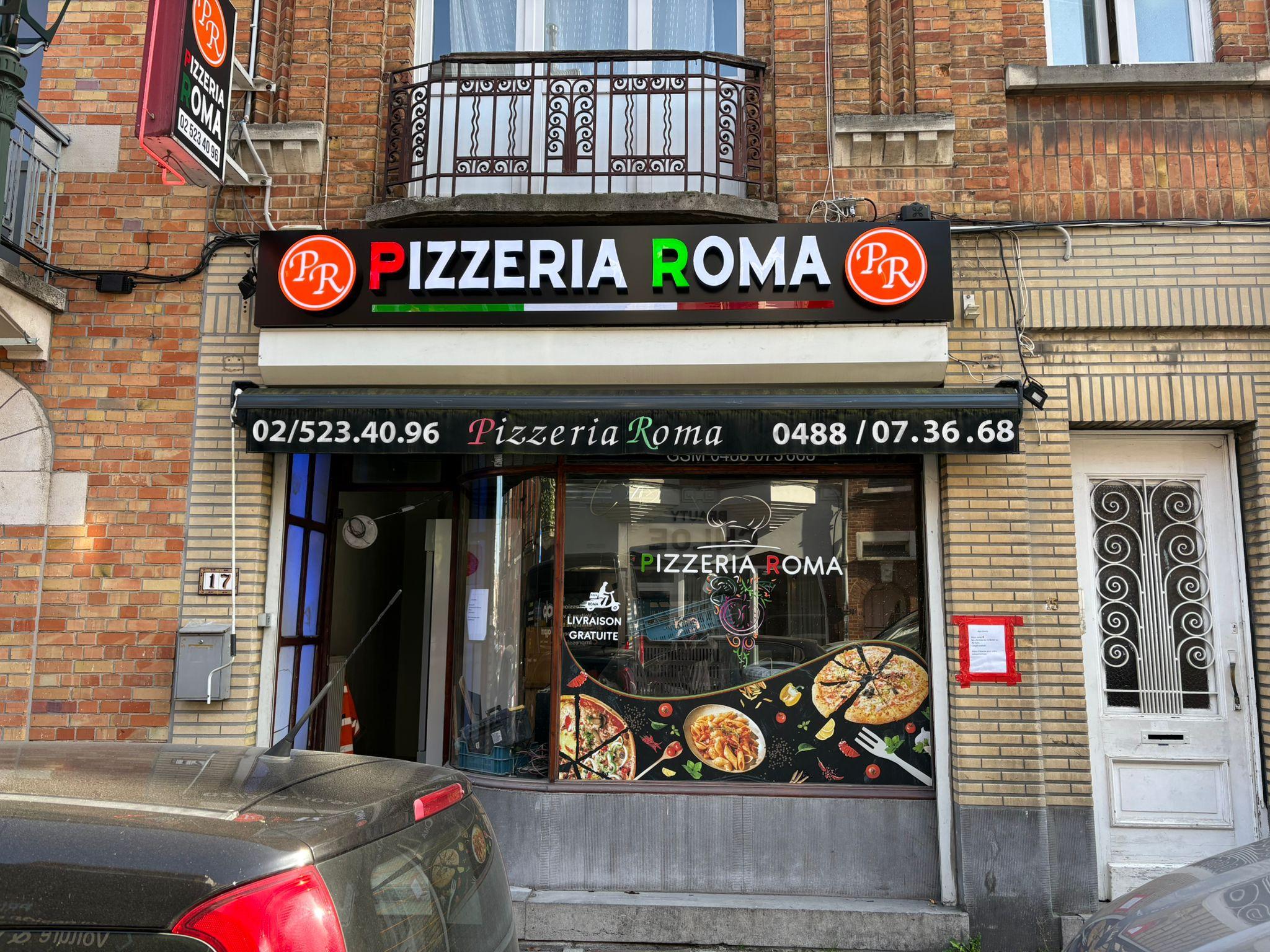 Devanture de Pizzeria Roma — Rue de Formanoir 17, Anderlecht